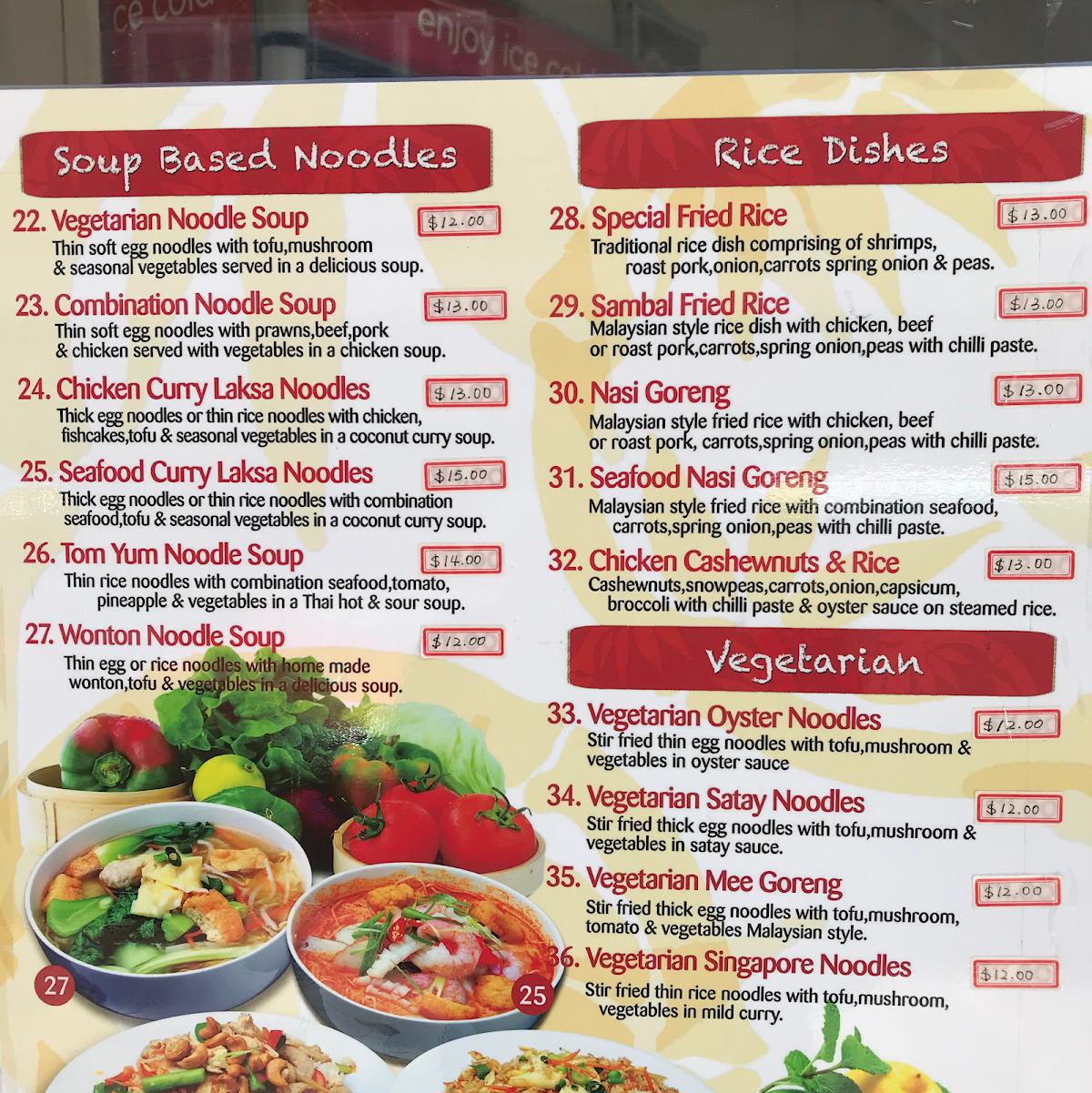 Menu at Chef's Noodle Hornsby restaurant, Hornsby, 175 Peats Ferry Rd