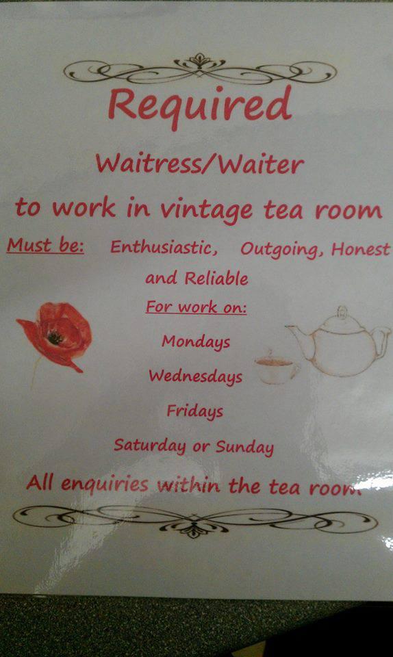 Menu at Poppy's Tea Room cafe, Wickham