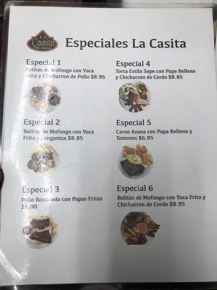 Carta Del Restaurante La Casita Del Sabor Hartford