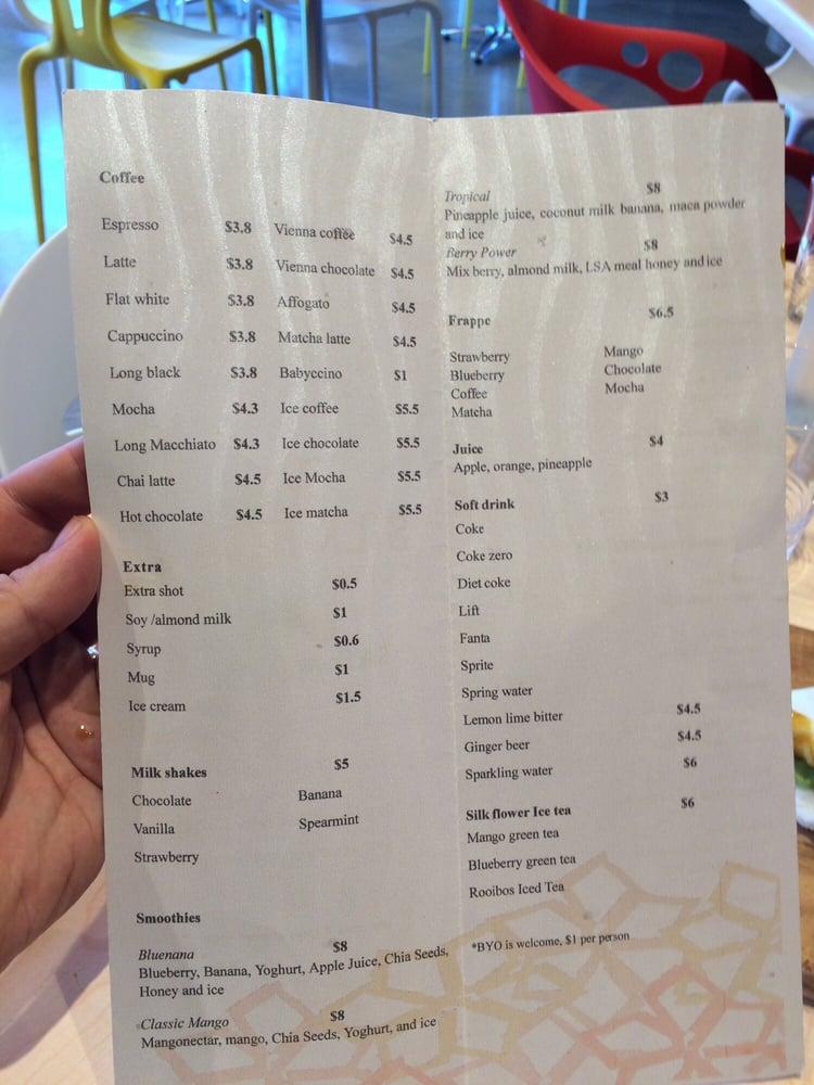 Menu at Silk Flower Coffee & Tea House restaurant, Baldivis, 8A/26