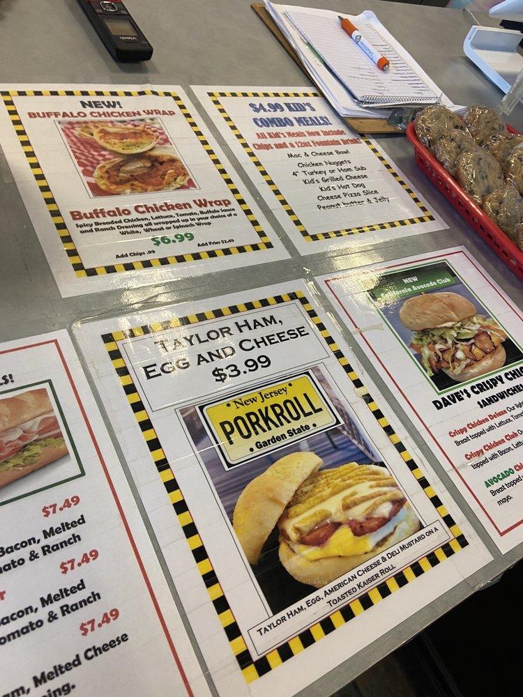 Menu at Dave's New York Deli restaurant, Newberry, SW 1st road Tioga Town