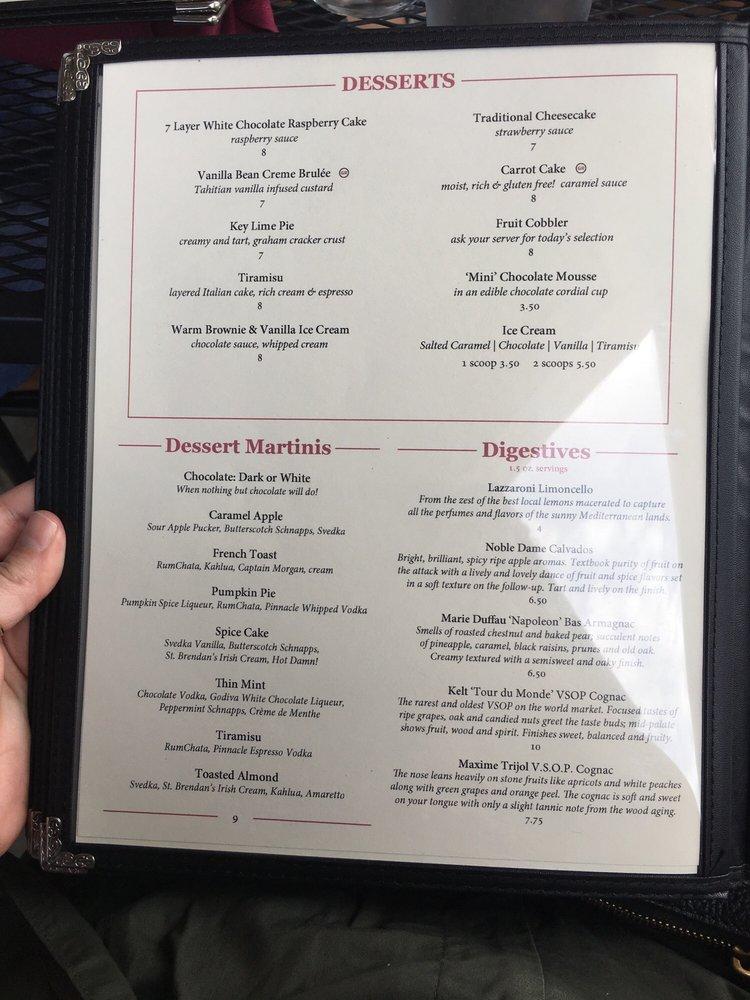 Menu at Sun Singer Restaurant, Wine & Spirits, Champaign