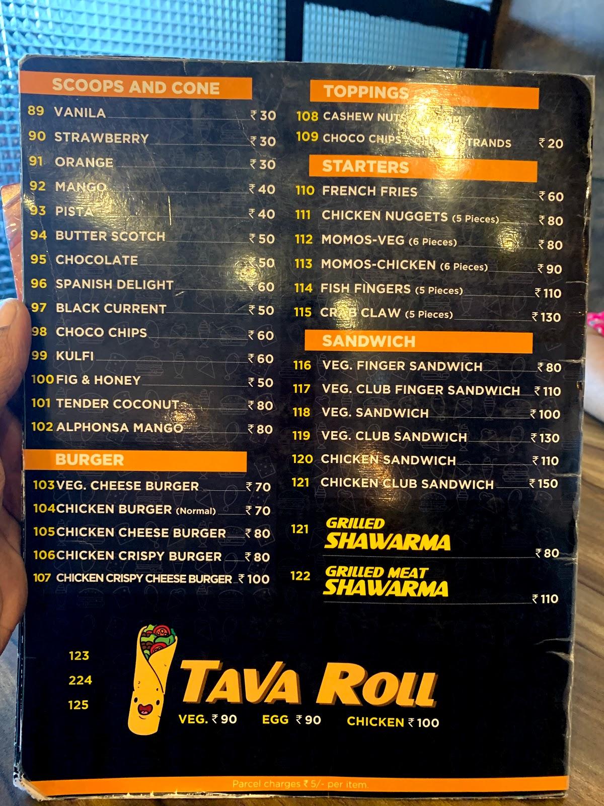 Menu at Leo Deserts Kodungallur, Kodungallur