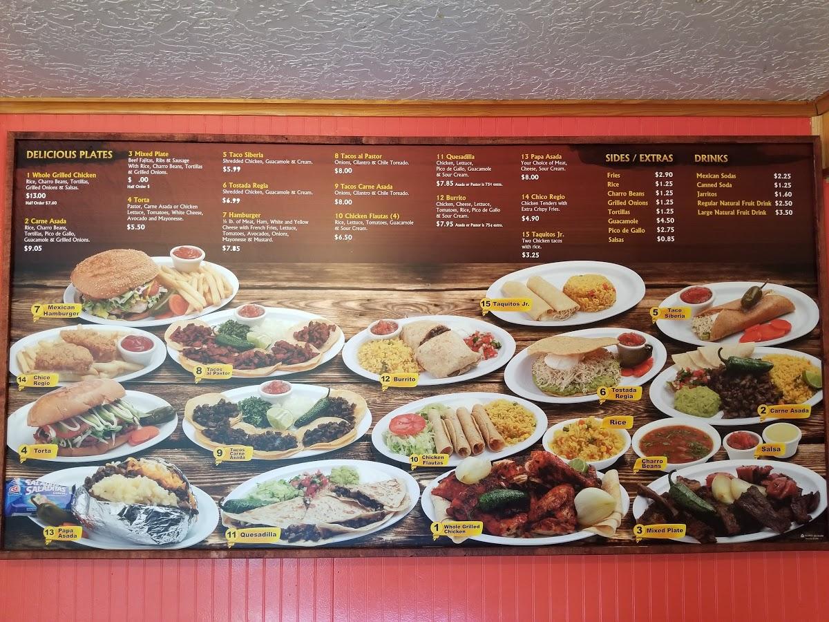 Menu At Pollos Asados Rey Regio 2 Restaurant, Brenham