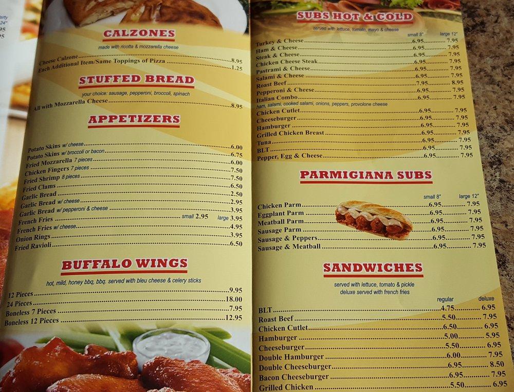 Menu at Bella Pizza pizzeria, South Windsor