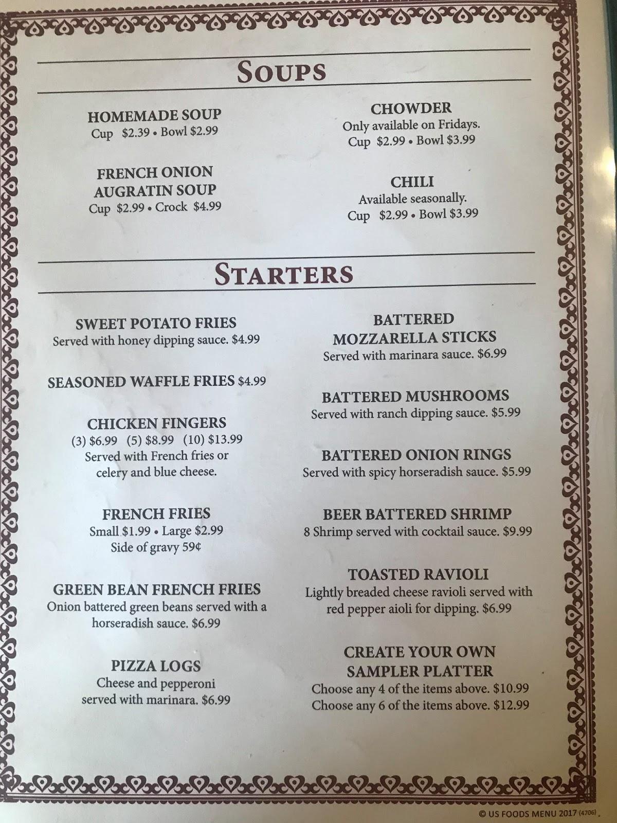 Menu at Johnston's Restaurant, Ransomville