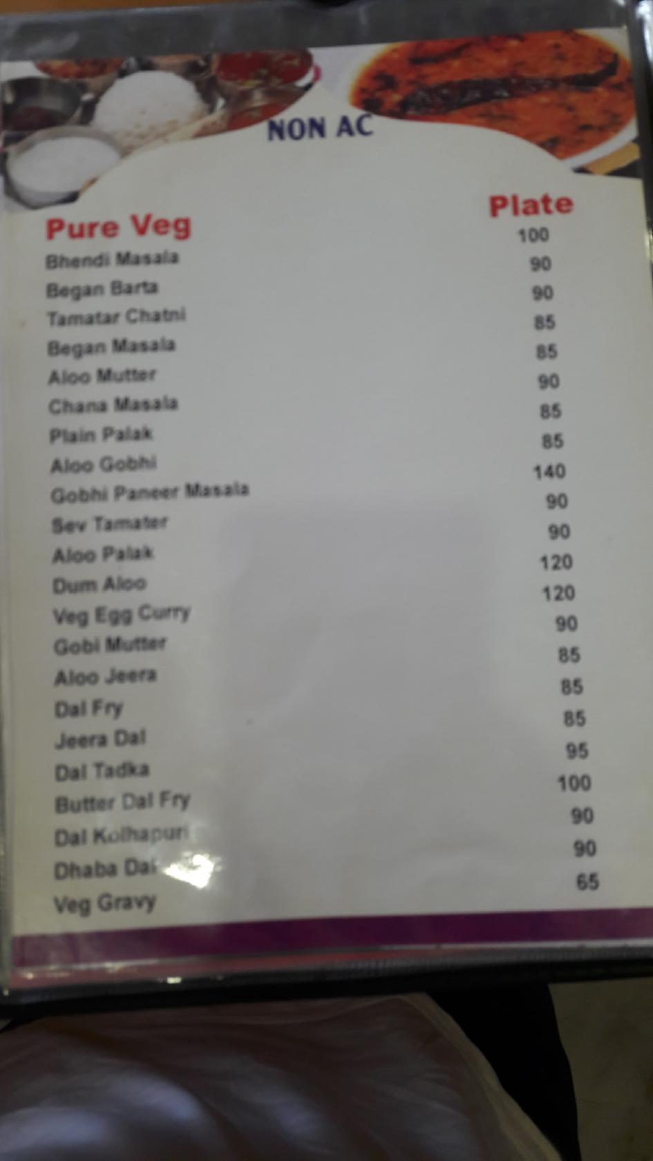 Menu at Ashoka Family Restaurant & Lodging, Mauda, Near old bus stand road