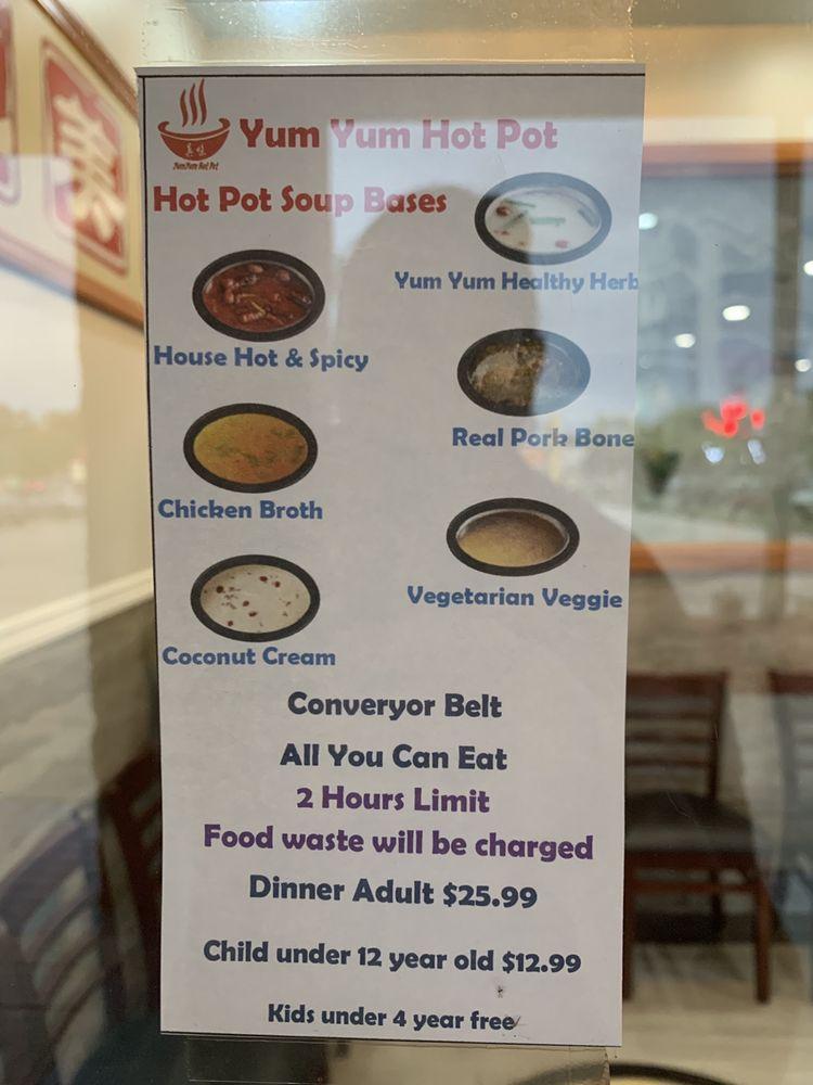 Menu at Yum Yum Hot Pot restaurant, Port St. Lucie