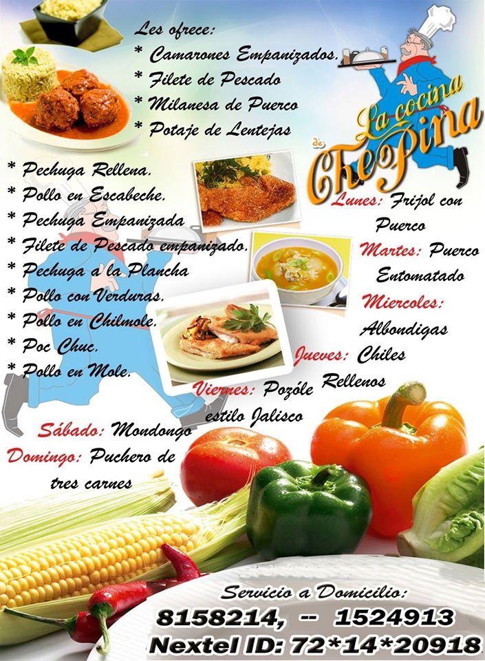 Menu at Cocina de Chepina restaurant, Monterrey