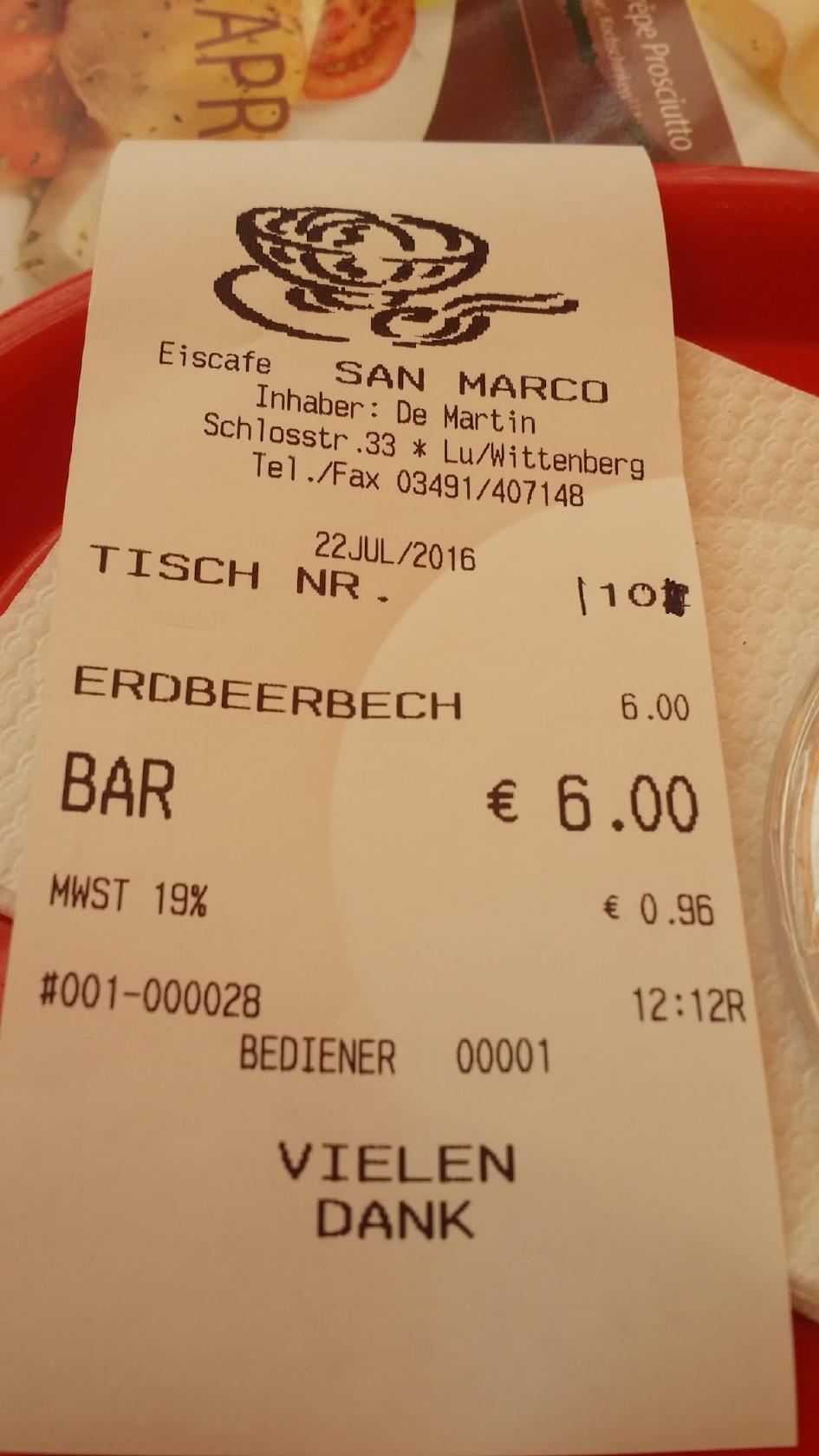 Speisekarte von Mediterraneo restaurant, Lutherstadt Wittenberg