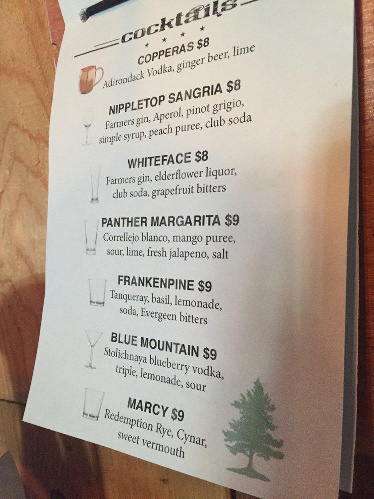 Menu at The Evergreen pub & bar, Syracuse
