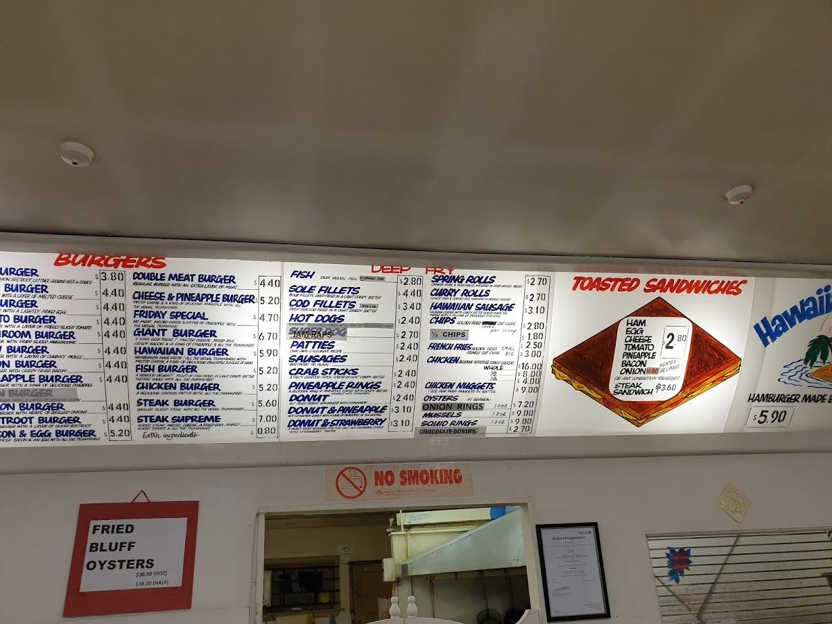 Menu at Coach Corner Takeaways restaurant, Christchurch