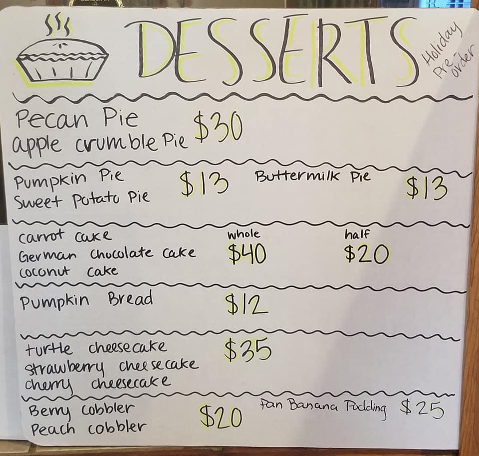 Menu at Hill Country BBQ, USA