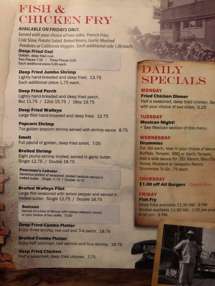 Menu at Pumpkin Center Tap LLC. Juneau WI pub & bar, USA