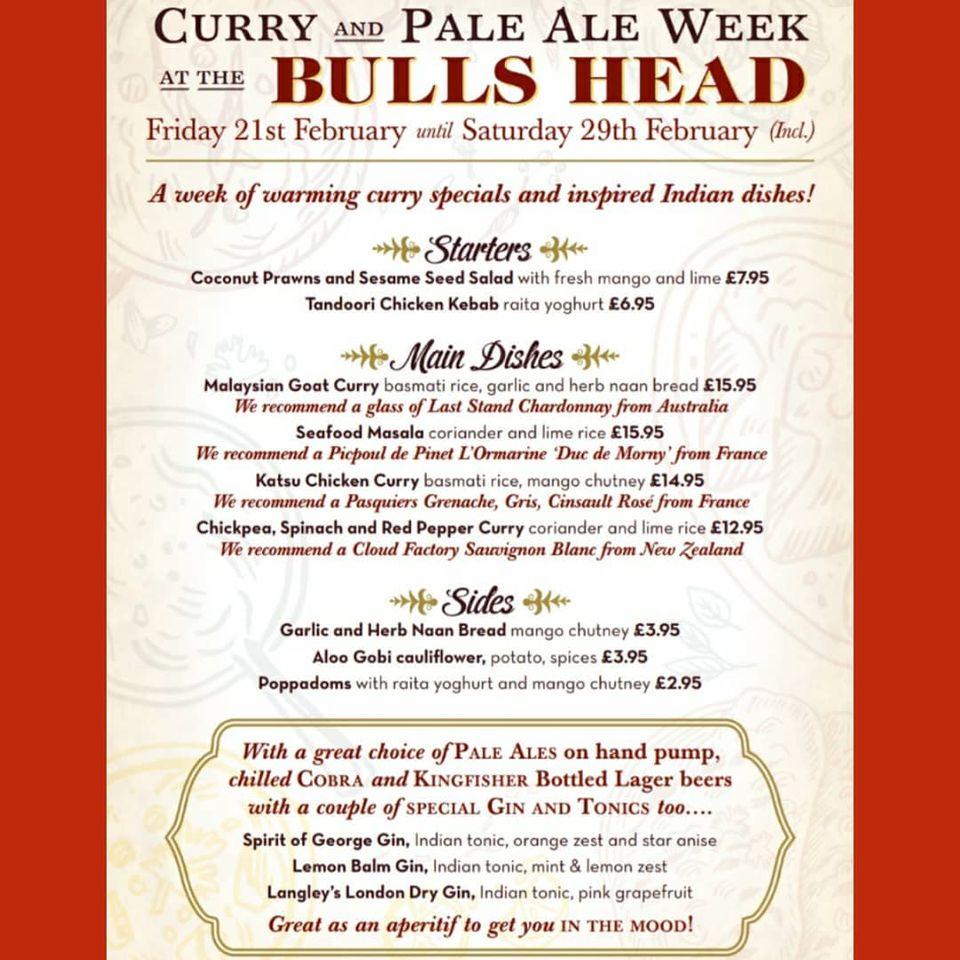 Menu at The Bulls Head pub & bar, Knutsford