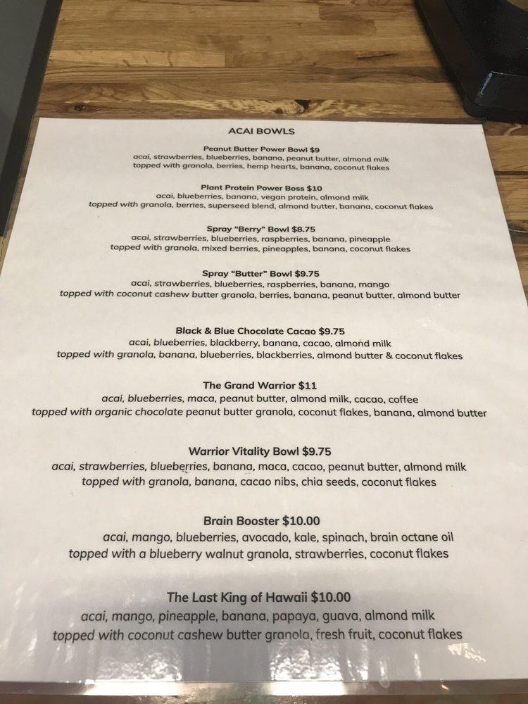 Menu at The Superfood Company pub & bar, Marietta