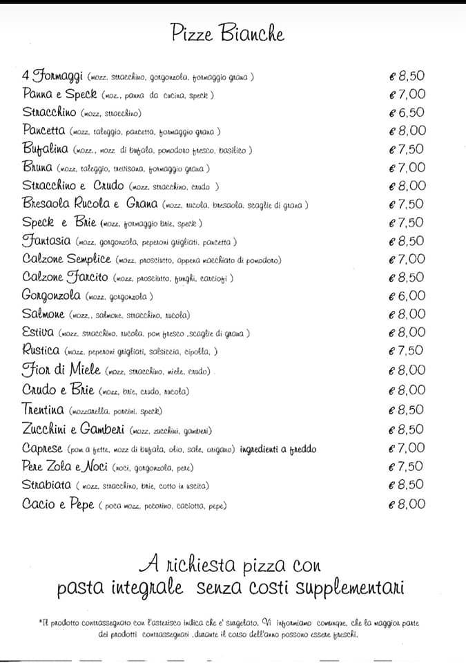 Menu di Ristorante Pizzeria Acqua e Sale 