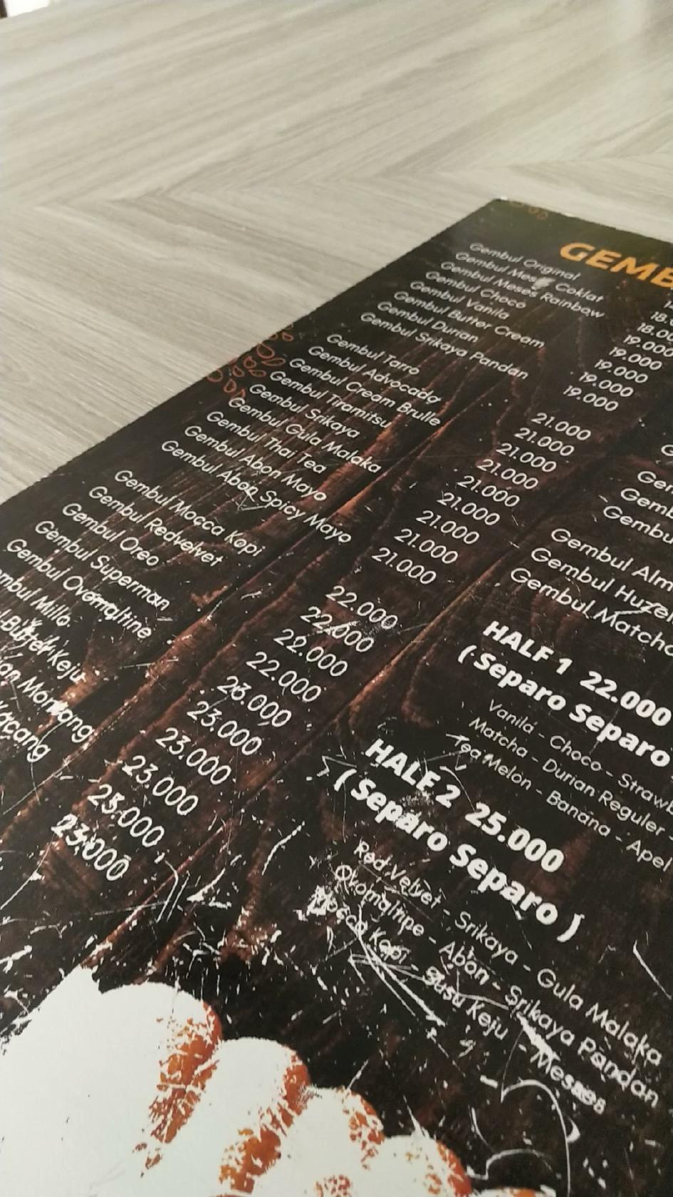 Menu At Roti Gembong Gembul Nagrak