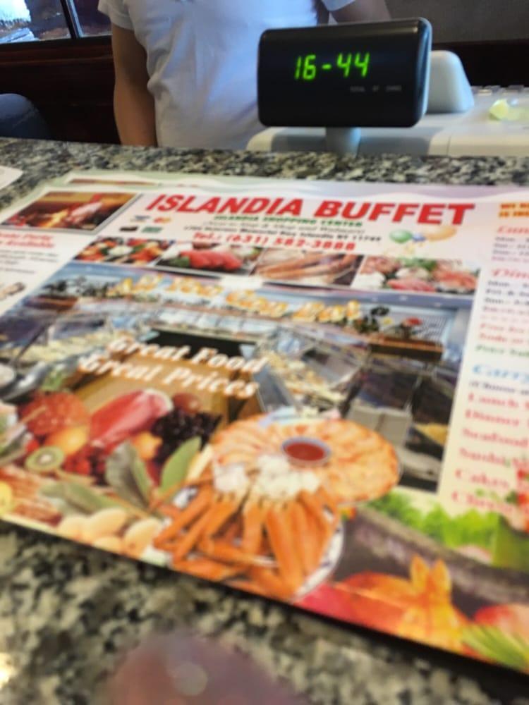 Menu at Islandia Buffet restaurant, Islandia