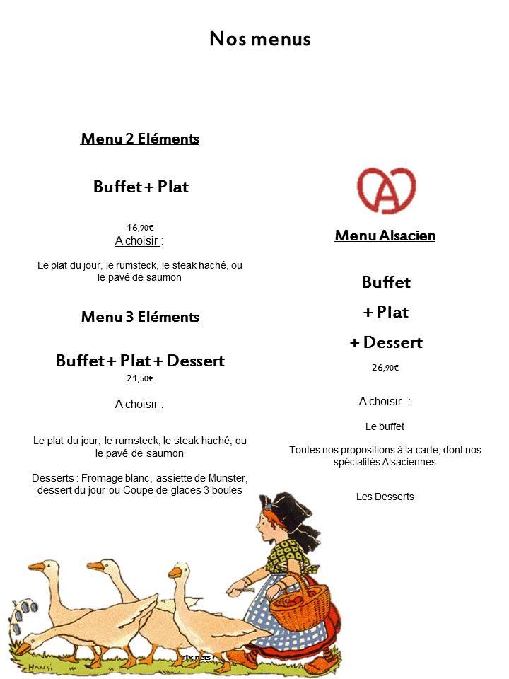 Menu at Les 4 Elements restaurant, Schiltigheim, 6 avenue Pierre Mendes ...