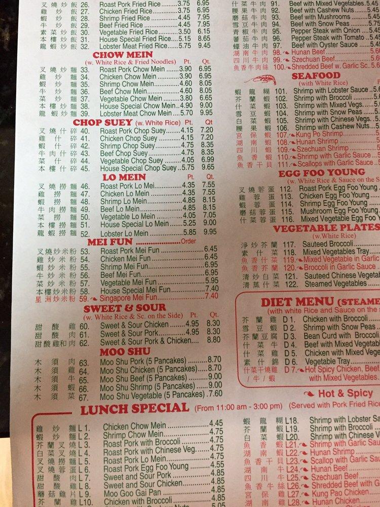 Menu at Peking Restaurant, Lakewood