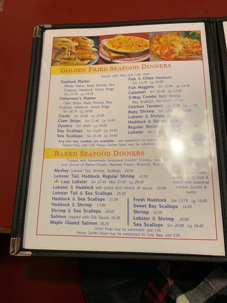 Menu at Lobster Boat Restaurant, Merrimack