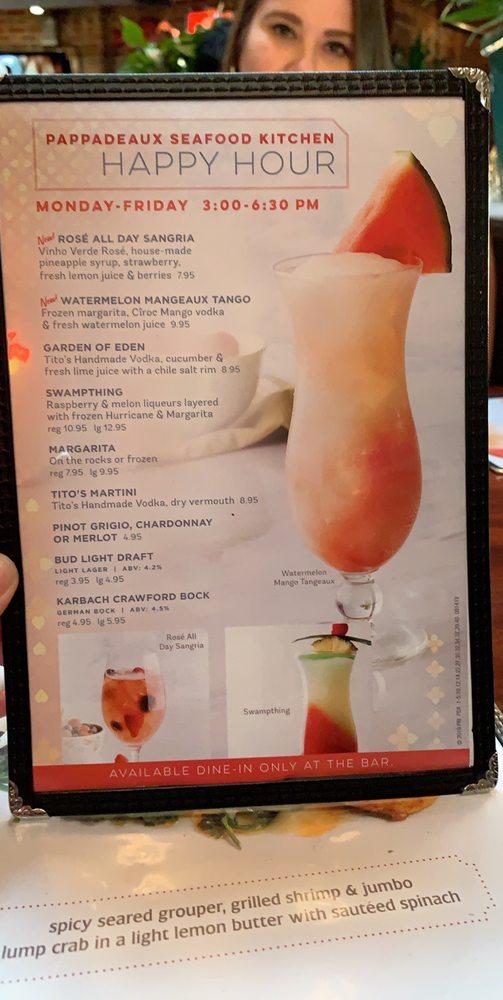 Menu at Pappadeaux Seafood Kitchen restaurant Beaumont