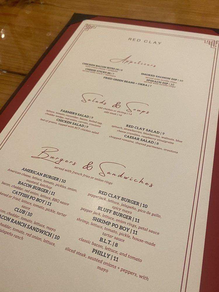 Menu at The Red Clay Table desserts, Sheffield