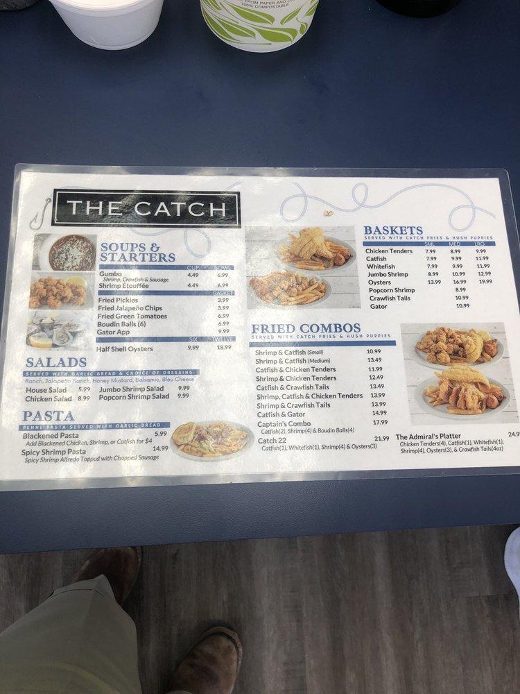 Menu at The Catch restaurant, Wichita Falls