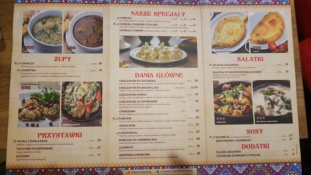Carta del restaurante Chinkalnia Restauracja Gruzińska, Poznań