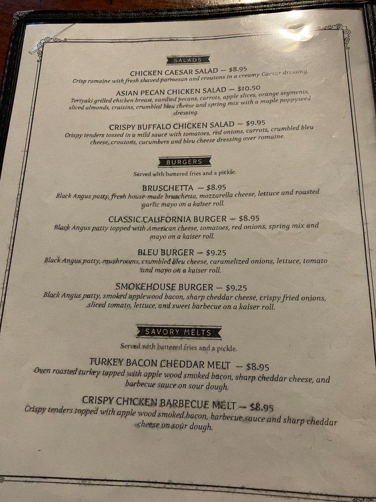 Menu at Broadway Pub, Bangor