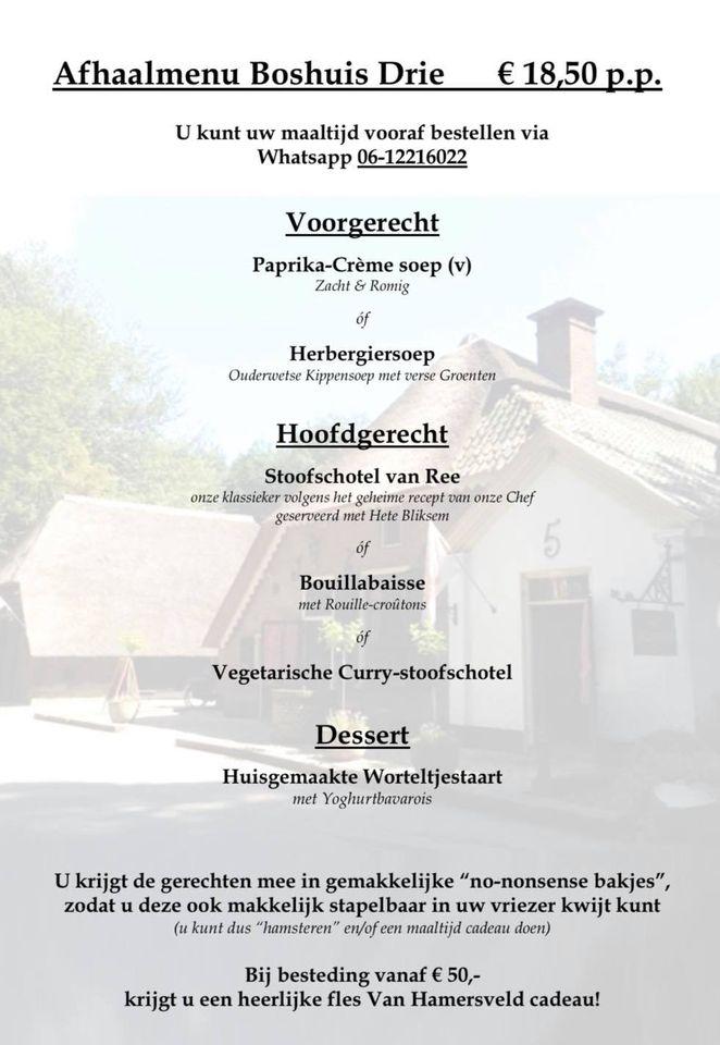 Menu At Restaurant Boshuis Drie Ermelo