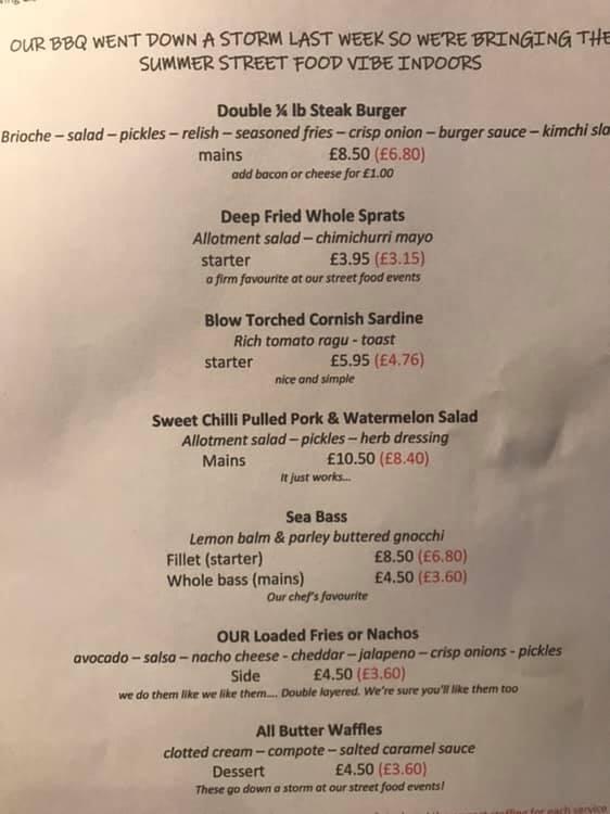 Menu at The Crooked House pub & bar, Dudley, Himley Rd