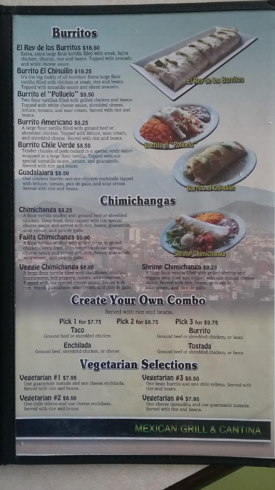 Menu at 3 Tequilas restaurant, Broken Arrow, East 71st St S