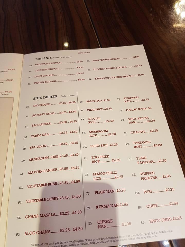Menu at Ottoman Kitchen restaurant, Birmingham
