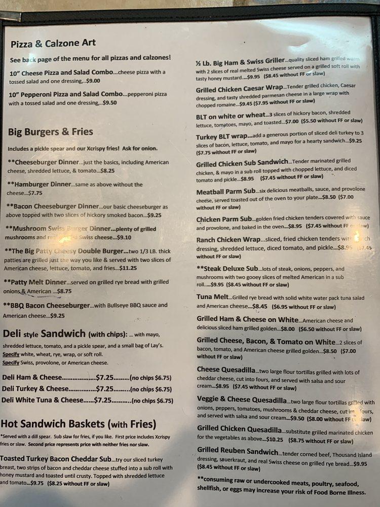 Menu at Bayshore Cafe & Pizza, North Fort Myers