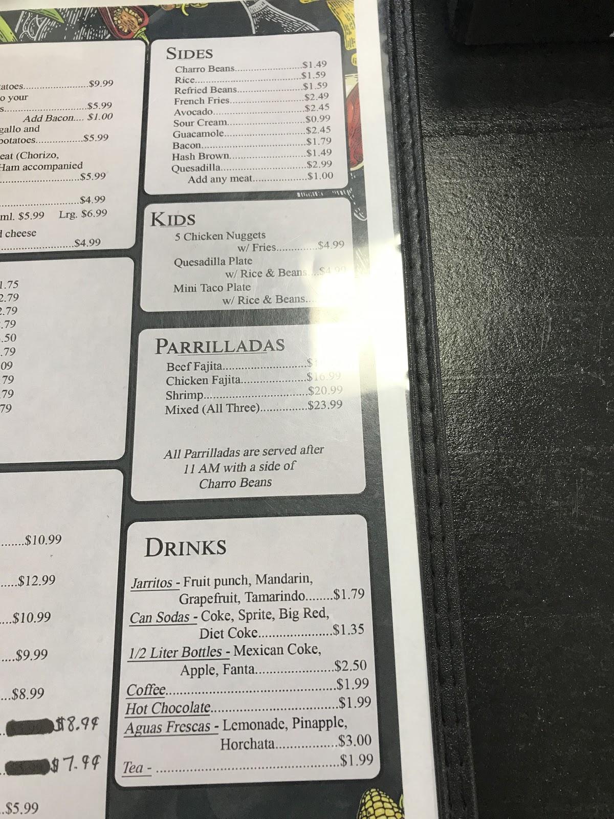 Menu at Rey Del Taco restaurant, Floresville, Standish St