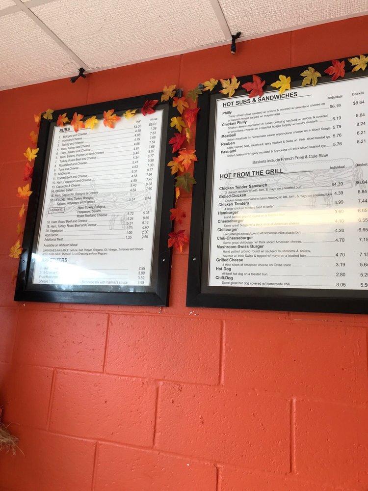 Menu at Steve's, South Congaree, 748 Main St