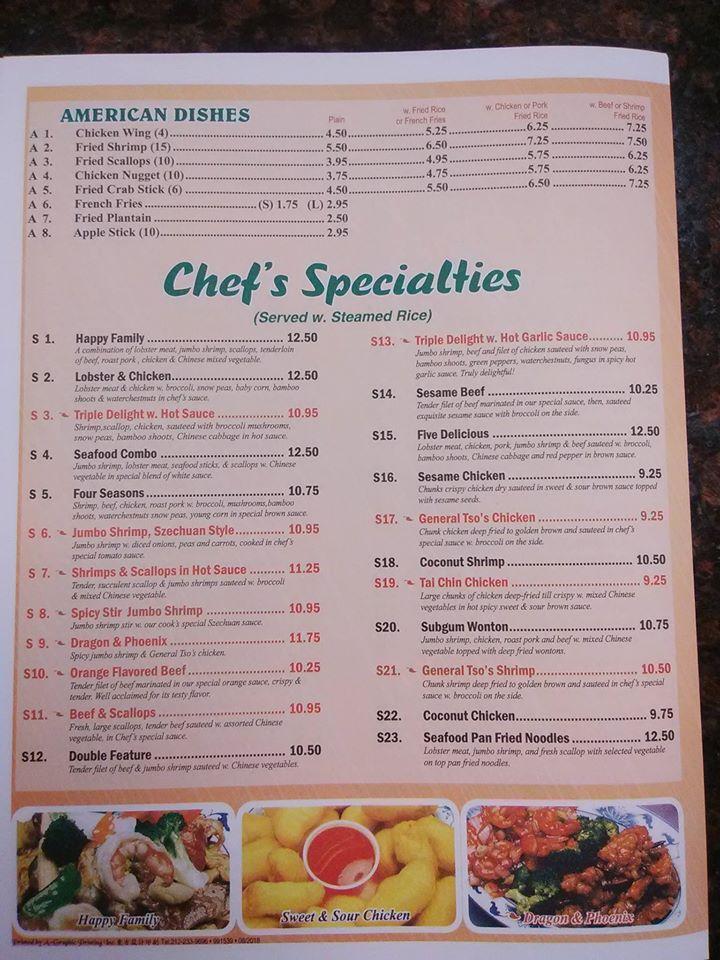 Menu at Dragon Chinese Restaurant, Hazleton