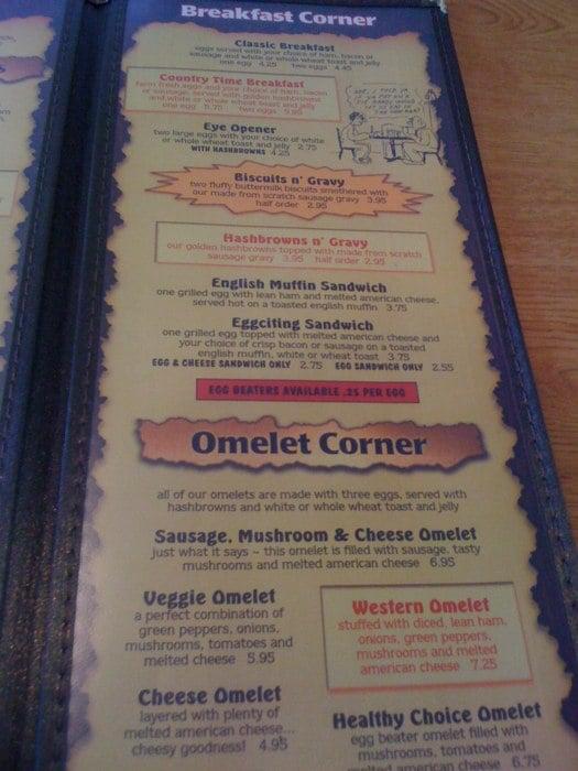 Menu at Busy Corner restaurant, Goodfield