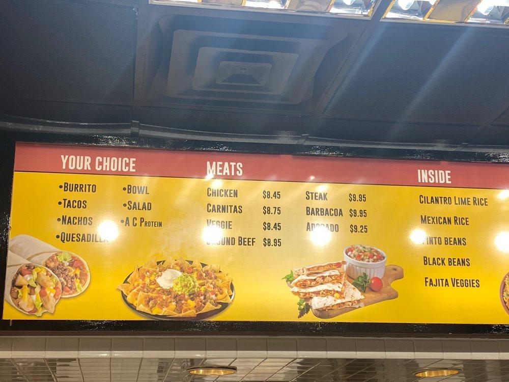 Menu at Big Burritos Mexican Grill restaurant, Flowery Branch