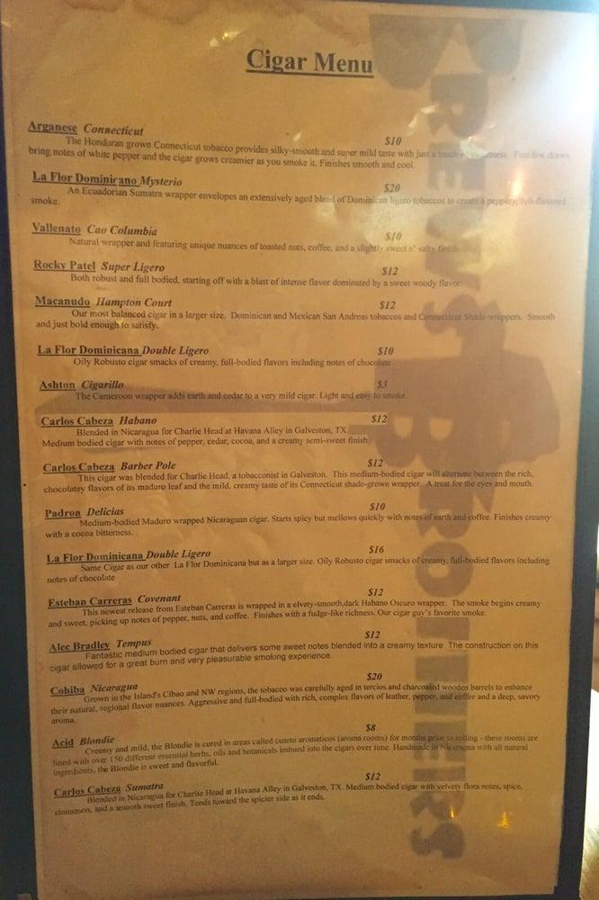 Menu at Brews Brothers pub & bar, Galveston