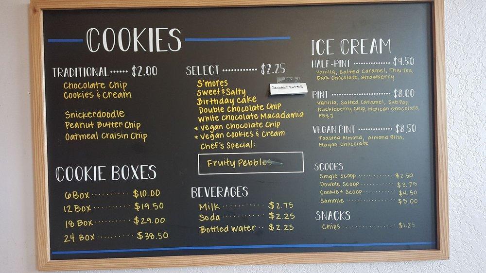 Menu at Midnight Cookie desserts, Everett