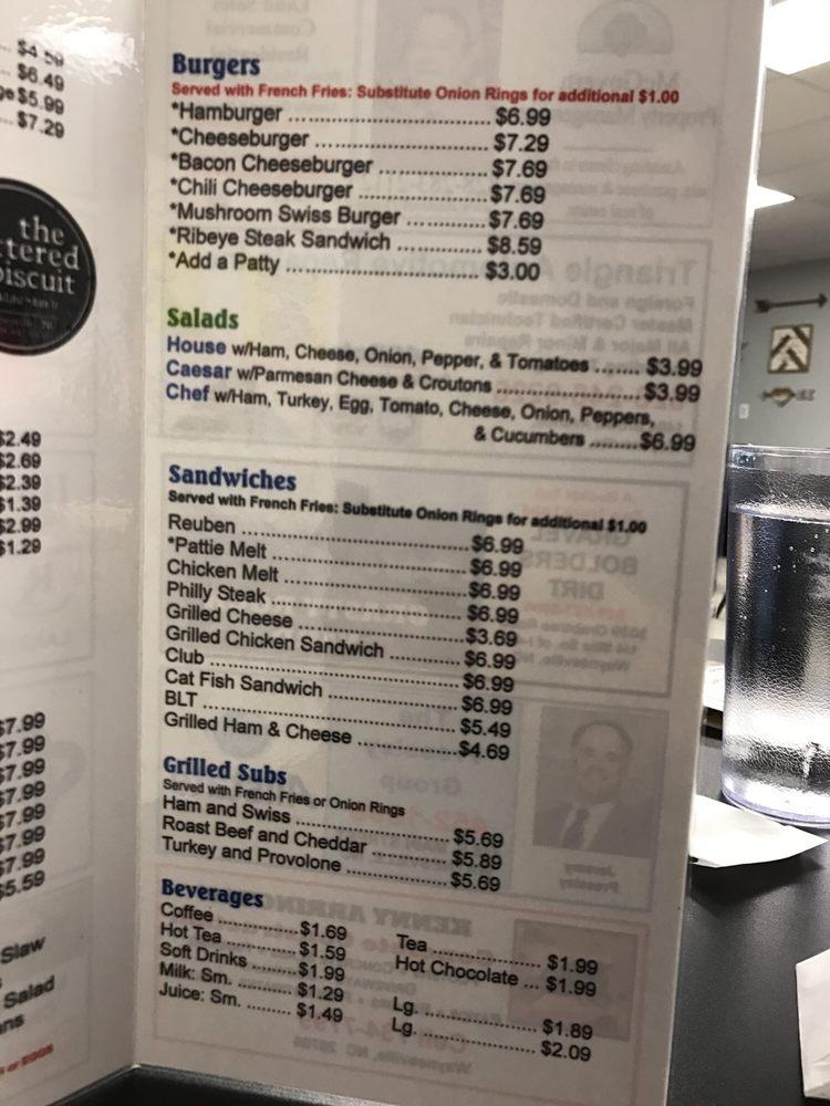 Menu at The Buttered Biscuit restaurant, Waynesville