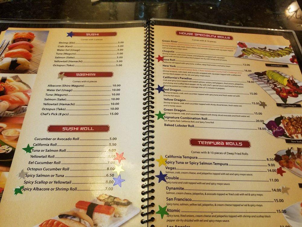 Menu at Chopstix Asian Bistro restaurant, Riverton