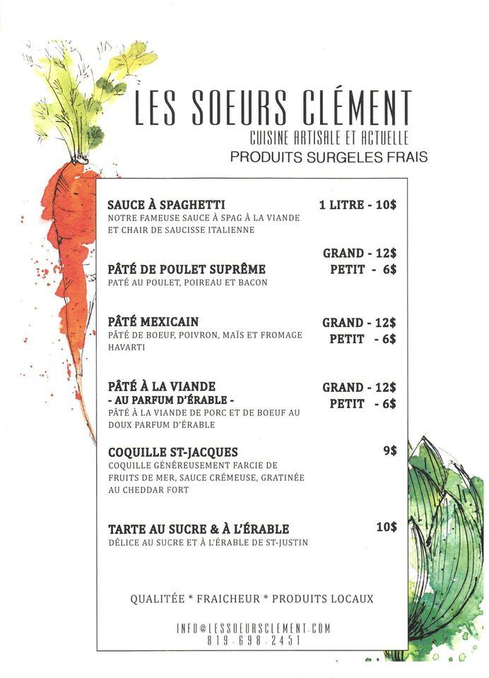 Menu de Restaurant La Caillette