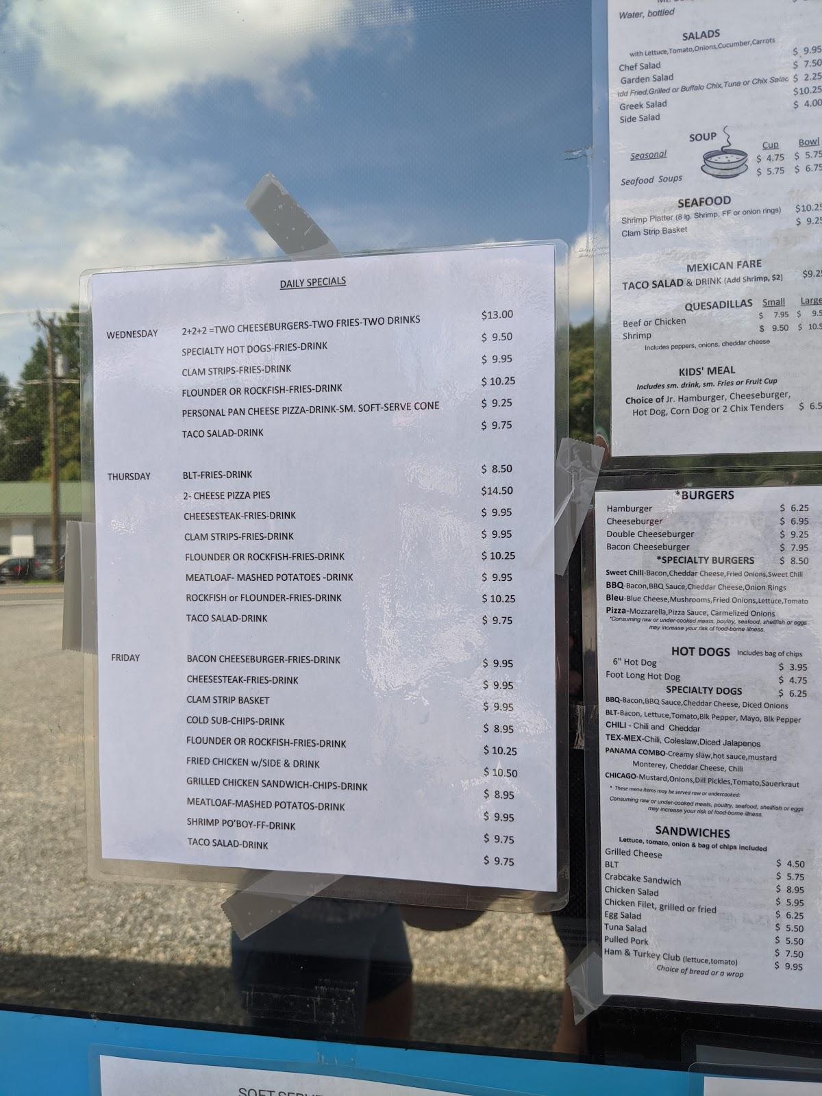 Menu at The Dairy Barn, Burgess