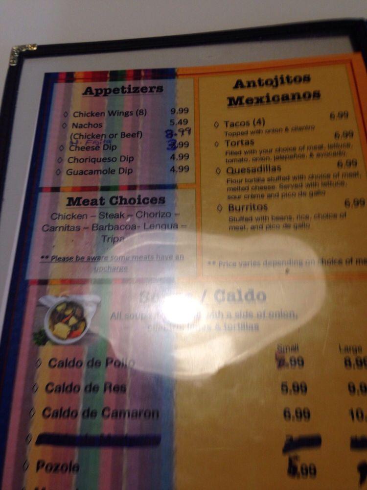Menu at Taqueria Siete restaurant, Mount Airy