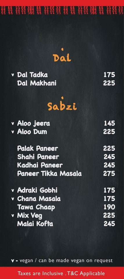The Chowks - Chai Chowk menu