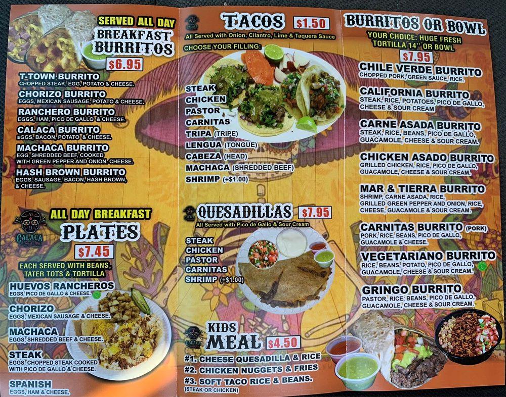 Menu at Catrina Fresh Mex fast food, Tulsa, S Lewis Ave